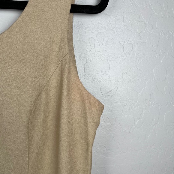 VTG R.J. & Co Women's Tan Dress Suit Set Leopard Trim Size 10P USA *FLAWS*‎ - Picture 13 of 16